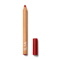 ILIA Lip Sketch Hydrating Crayon swatch shows rich color with long-lasting finish.