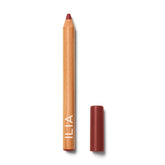 ILIA Lip Sketch Gala cap close-up shows soft-matte color and smooth glide.