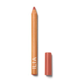 ILIA Lip Sketch Hydrating Crayon Pampas swatch shows soft peach and hydration