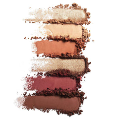 ILIA The Necessary Eyeshadow Palette swatches demonstrate blendable pigments for easy color creation.