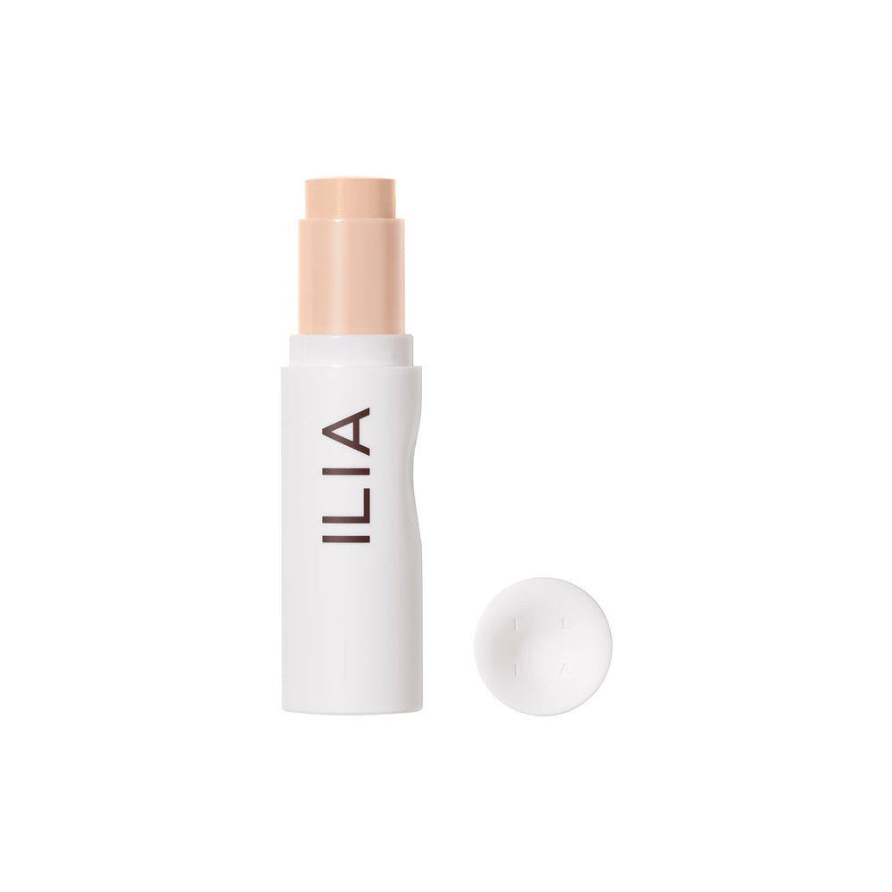 ILIA Skin Rewind Complexion Stick 4N Holly swatch for natural, even tone.
