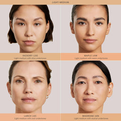 ILIA Skin Rewind Complexion Stick on the cheek showing buildable coverage.