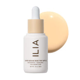 ILIA Super Serum Skin Tint bottle closeup with mineral SPF 40 protection.