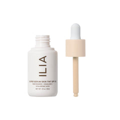 ILIA Super Serum Skin Tint SPF 40 cap closeup showing vegan formula