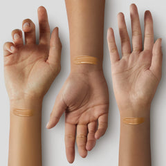 ILIA Super Serum Skin Tint dispenser pump illustrating easy one-step application