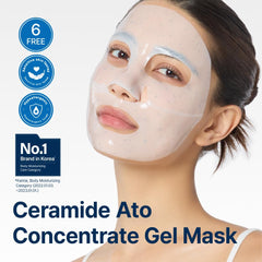 Illiyoon Ceramide Ato mask with blue capsules releasing moisture