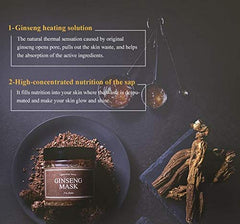 I'm From Ginseng Mask warming effect image indicates gentle activation.