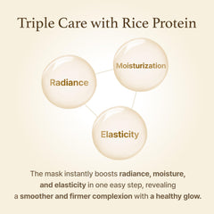 Applying I'm from Rice Glow Peel Off Mask on face for cooling effect