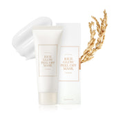 I'm from Rice Glow Peel Off Mask packaging showing premium rice protein care