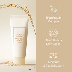 Creamy texture of I'm from Rice Glow Peel Off Mask for hydration close-up