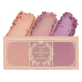 I'M MEME Afternoon Tea Blusher Palette front view with three matte shades for all skin tones.