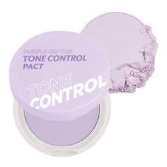 I'M MEME Compact purple cotton tone control pact front view showing smooth blur finish.