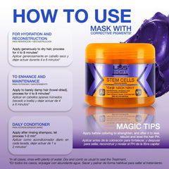 Liss Expert Stem Cells Purple Magic Hair Mask | Argan Oil, Keratin & Hyaluronic Acid Deep Conditioning 250 ml