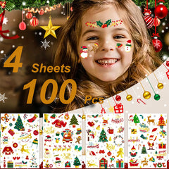 Imarisha Christmas tattoos designs featuring Santa and reindeer for joyful classroom celebrations