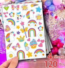 Imarisha unicorn tattoos with vibrant colors for celebrations