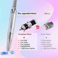 IMENE brushless motor delivers smooth, quiet operation for comfortable long sessions