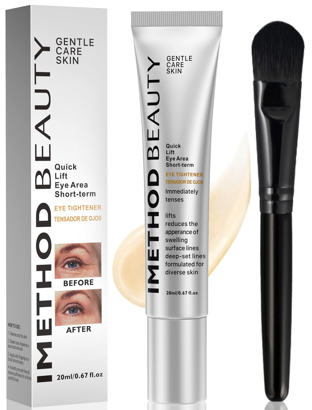 iMethod Perfection Eye Tightener tube-cap packaging for quick, on-the-go use.