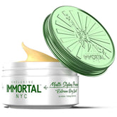 Immortal NYC Matte Styling Extreme Dry Look Pomade jar shows strong matte hold for texture
