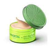 Immortal NYC Natural Dry Look Hair Wax packaging highlights all-natural formula for clean styling.