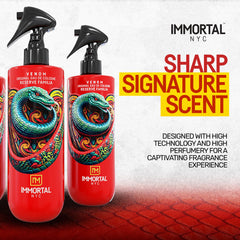 Immortal NYC Venom aftershave 17 oz bottle designed for extended daily use.