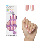 imPRESS Color FX Satellite nails in light pink for a salon-gloss finish at home
