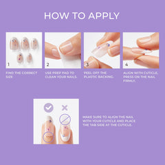 imPRESS No Glue Mani ballerina nails with glossy finish for natural look and quick wear