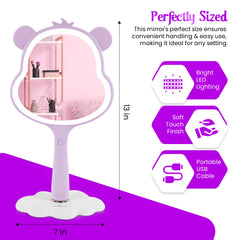 Impressions Vanity Care Bears Share Bear LED mirror desk setup with detachable magnetic base