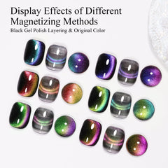Imtiti magnet included for creating cat eye effects at home.