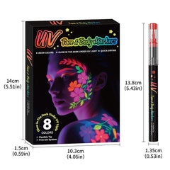 INAFKDPONR UV neon face paint glows under black light for standout looks