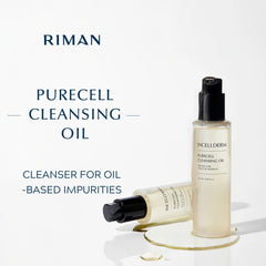 INCELLDERM PureCell Cleansing Oil texture closeup highlighting a lightweight, nourishing feel.