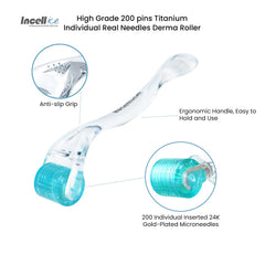 Ergonomic handle on the INCELLICE roller improves grip during use