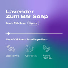 Indigo Wild lavender goat milk soap ingredients label visible for transparency