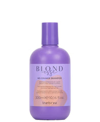 Inebrya Blondesse No-Orange Shampoo bottle showing blue toning for brunette color neutralization