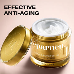 InfiniteAloe Gold jar close-up, rich cream for firming and smoothing