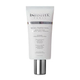 Infinitek Paris tinted mineral sunscreen bottle front showing universal tint blending with skin tones