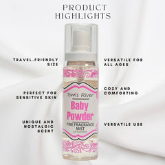 Infinix Baby Fresh Powder Mist pack front, highlighting portable design