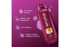 Infusium set box shows dual shampoo and conditioner bundle.