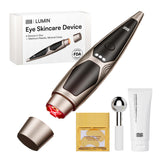 INIA LUMIN eye therapy wand delivering red light for refreshed under-eye skin.