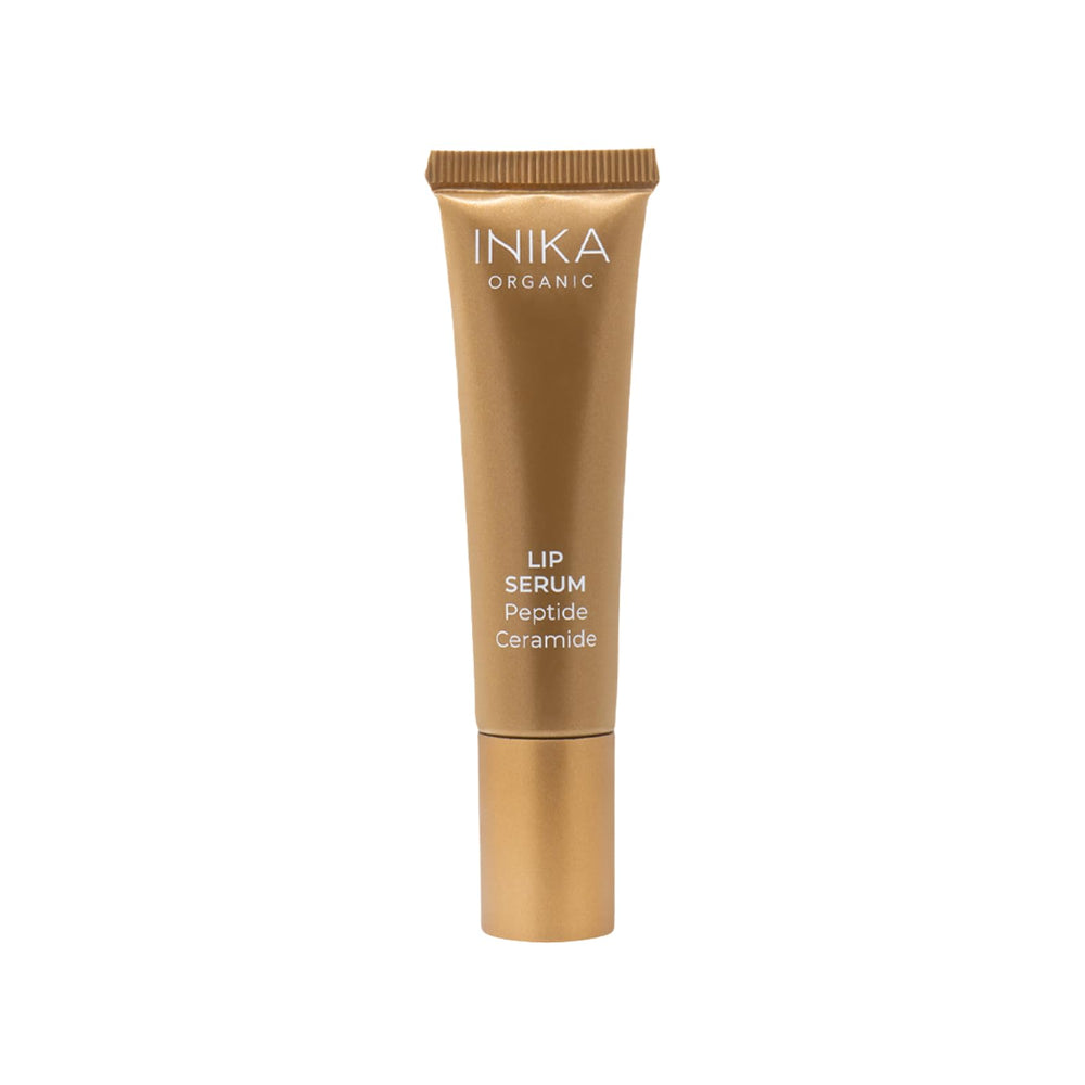INIKA Organic Lip Serum bottle-front with glossy finish for hydrated lips