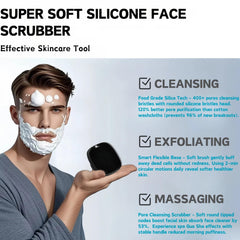 INKERLEE face scrubber creates a rich lather for cleaner pores.