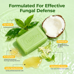 Inlifay antifungal soap lather close-up showing refreshing foam.