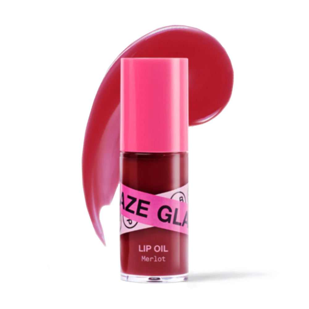 Innbeauty Project Glaze Lip Oil Merlot tube showcasing hydrating shine.
