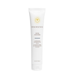 INNERSENSE detox hair mask jar showing the clarifying detox formula for buildup removal