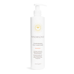 INNERSENSE natural color radiance daily conditioner bottle closeup with color protection.