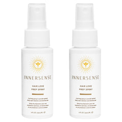 INNERSENSE Natural Hair Love Prep Spray bottle close-up for smoother styling and body.