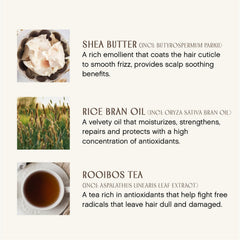 Rooibos tea infusion in INNERSENSE formula highlighting natural care for hair.
