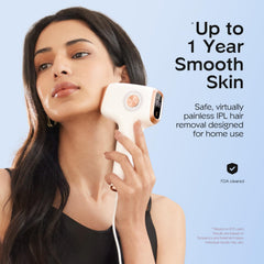 Close-up of INNZA ice cooling system soothing the skin during treatment