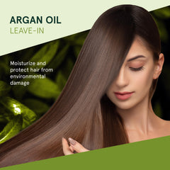 INOAR Leave-In Treatment applied to mid-lengths for smoothness