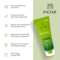 INOAR Balm ingredients keratin close-up emphasizing nourishing components for hair health