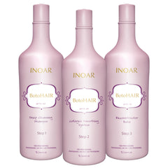 INOAR BotoHair Deep Cleansing Shampoo pour cleans buildup for better treatment absorption.